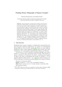 Finding Dense Subgraphs of Sparse Graphs - Size