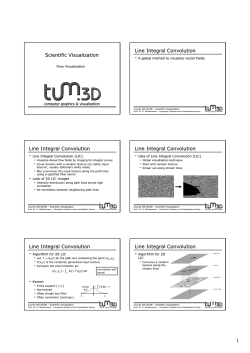 Scientific Visualization Line Integral Convolution Line