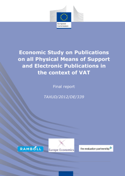Economic Study on Publications on all Physical Means of Support