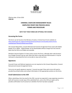 CRIM 08 Criminal Caseflow Managment Rules Simplified Front End