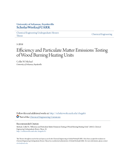 Efficiency and Particulate Matter Emissions Testing of Wood Burning