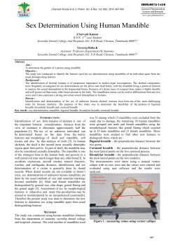 Sex Determination Using Human Mandible