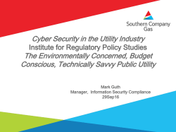 Cyber Security in the Utility Industry The Environmentally Concerned
