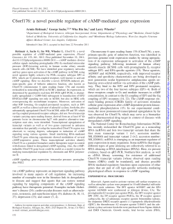 C6orf176: a novel possible regulator of cAMP