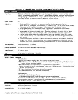 Daughters of Freedom Song Analysis: The Power of Forceful