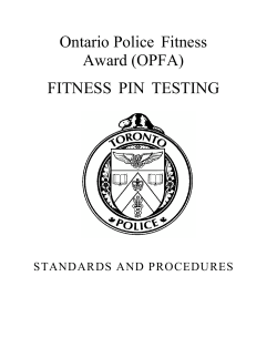 Fitness Pin Testing - Toronto Police Service