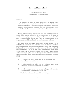 Do we need Asimov`s Laws?