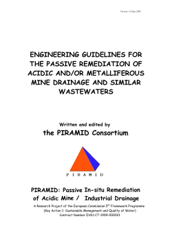 The PIRAMID Guidelines - International Mine Water Association