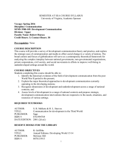 SEMESTER AT SEA COURSE SYLLABUS