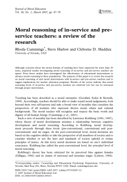 Moral reasoning of in-service and pre