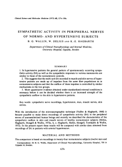 Sympathetic Activity in Peripheral Nerves of Normo