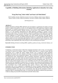 Capability of Building Information Modeling Application in Quantity