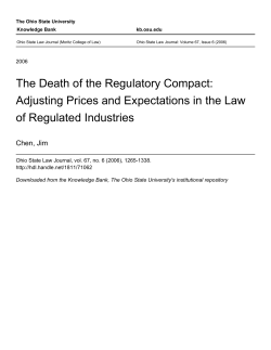 The Death of the Regulatory Compact: Adjusting