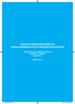 guides to the development of sterile pharmaceutical preparation