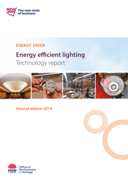 ENERGY SAVER Energy efficient lighting technology report