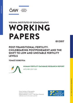 Post-Transitional Fertility: Childbearing Postponement and the Shift