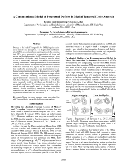 A Computational Model of Perceptual Deficits in Medial Temporal