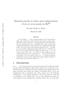 Rational pencils of cubics and configurations of six or seven