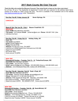 Printable Trip List and Details in PDF format