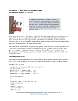 Optimizing xy data selection with quadtrees