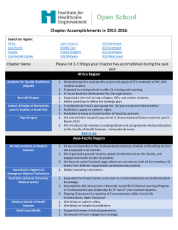 Chapter Accomplishments in 2015-2016