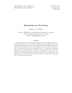Instantons on Gravitons - TCD Maths home