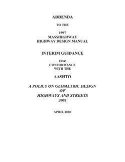 Addenda to the 1997 Highway Design Manual