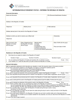 questionnaire &ndash; tu