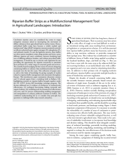 Riparian Buffer Strips as a Multifunctional Management Tool in
