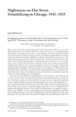 the article - Organization of American Historians