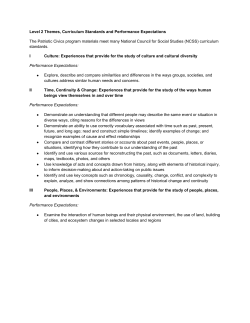 Level 2 NCSS standards - Youth Educational Programs