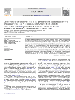 Tissue and Cell Distributions of the endocrine cells in the - R1
