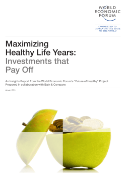 Maximizing Healthy Life Years: Investments that Pay Off