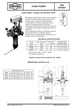 hand pumps pmi series