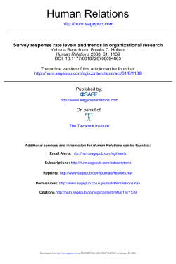 Human Relations - Georgetown University