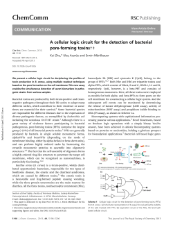A cellular logic circuit for the detection of bacterial pore