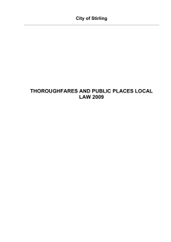 Thoroughfares and Public Places Local Law 2009