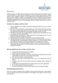 Bicycle-Policy - Bedford School