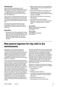 New pasture legumes for clay soils in dry environments