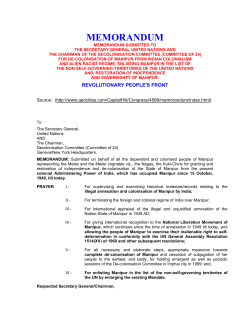 memorandum - Universal Periodic Review