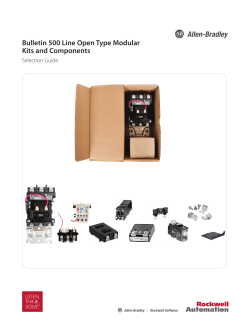 Bulletin 500 Line Open Type Modular Kits and Components