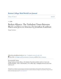 Broken Alliance: The Turbulent Times Between Blacks and Jews in