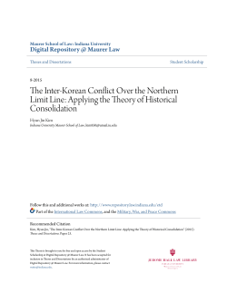 The Inter-Korean Conflict Over the Northern Limit Line