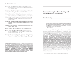 Lessons of Inscription: Tutor Training and the