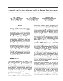 Learning Peptide-Spectrum Alignment Models for Tandem Mass