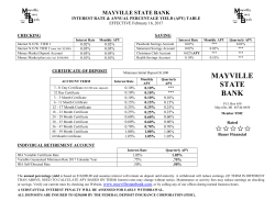 Rates - Mayville State Bank