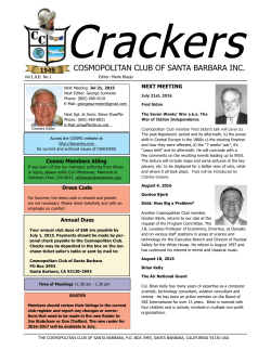 COSMOPOLITAN CLUB OF SANTA BARBARA INC.