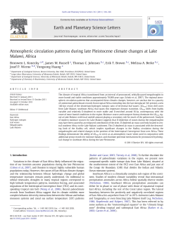 Atmospheric circulation patterns during late Pleistocene climate