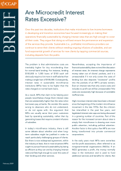 Are Microcredit Interest Rates Excessive?
