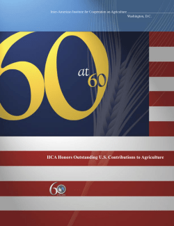 IICA Honors Outstanding US Contributions to Agriculture
